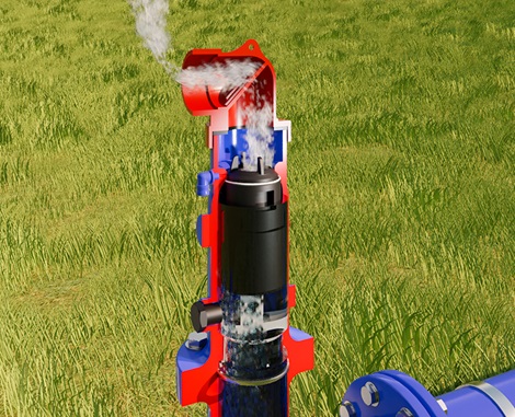 AVK ontluchter voor afvalwater - animatie functie