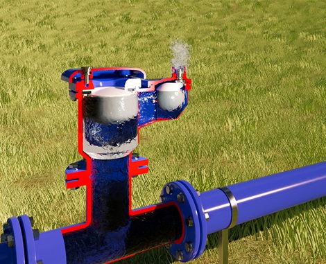 AVK ontluchter voor afvalwaterbehandeling - animatie