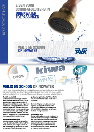 AVK goedkeuringen voor afsluiter in drinkwater