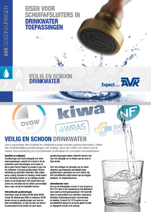 AVK goedkeuringen voor afsluiter in drinkwater