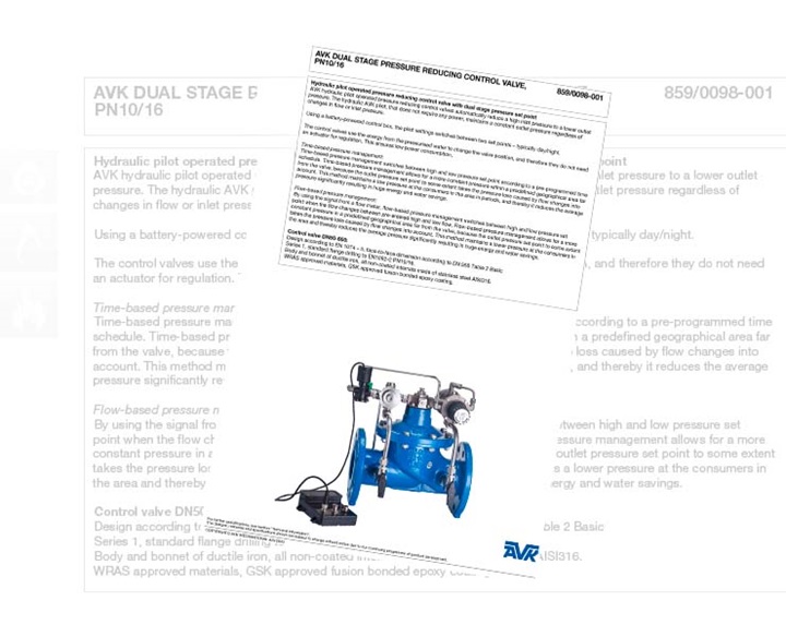 Contral valve dual stage pressure