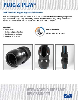 flyer Plug play push-fit koppeling
