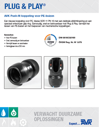 flyer Plug play push-fit koppeling